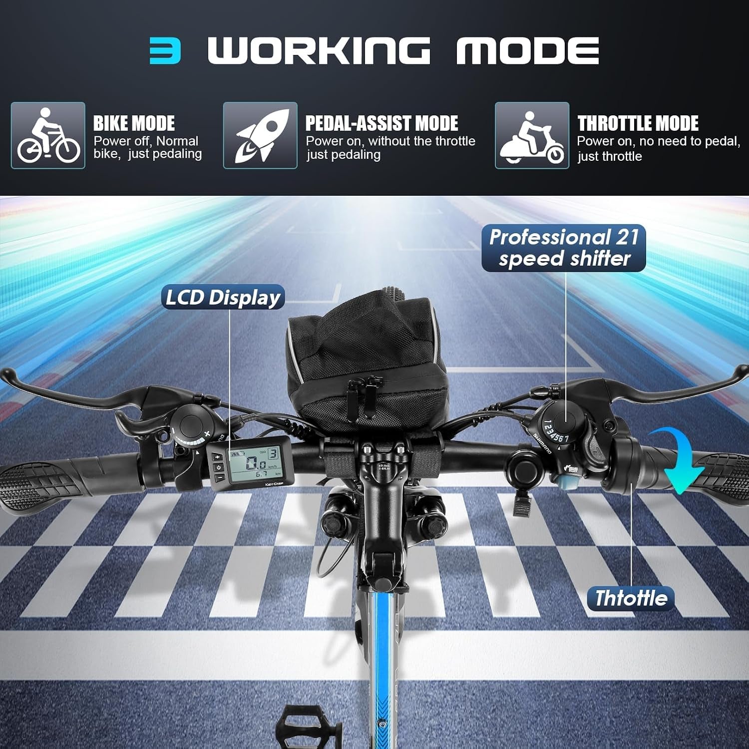 Electric Bike for Adults, 1000W Peak Folding Electric Mountain Bike 26'' Commuter Ebike 19.8 MPH Foldable Ebike Adult Electric Bicycles with Battery, Dual Shock Absorber, SGS Certified to UL2849