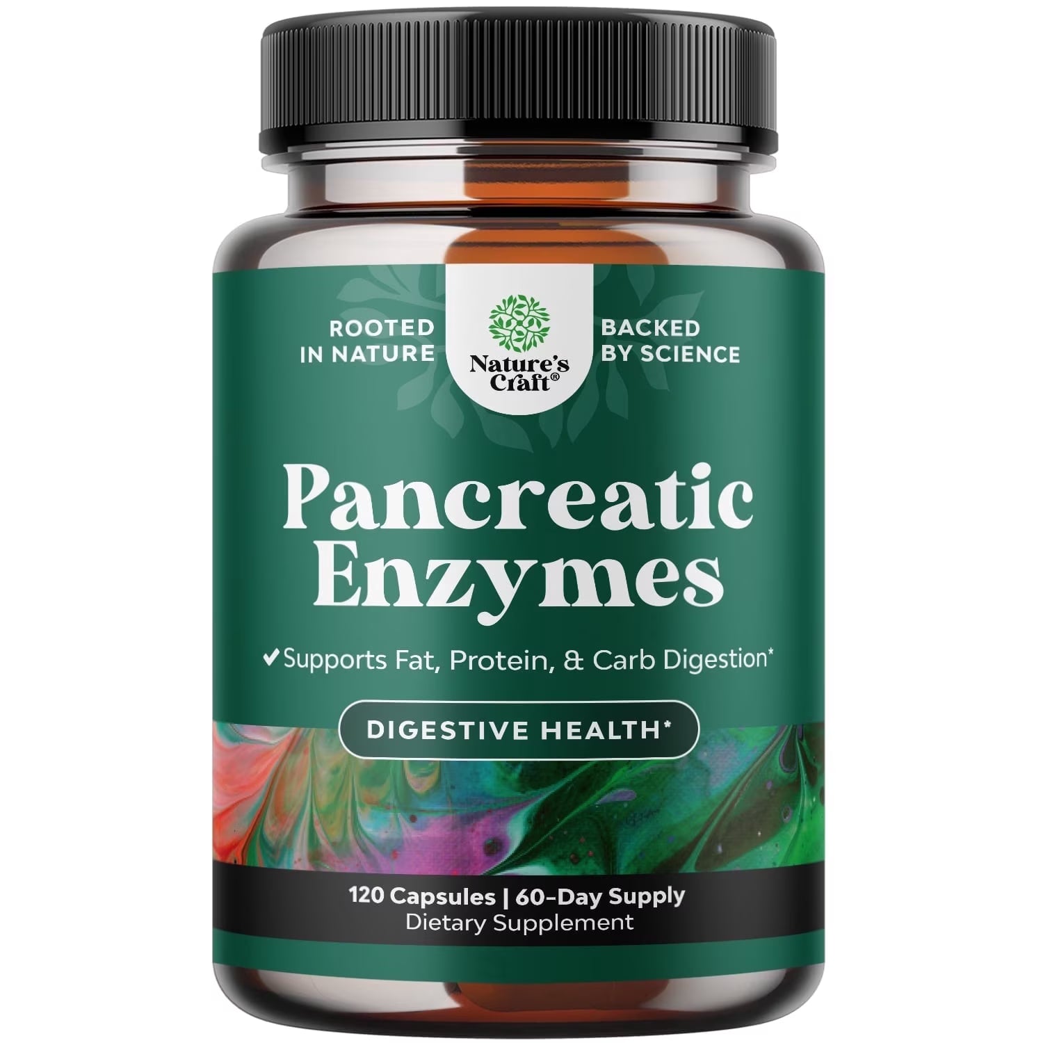 Pancreatin Digestive Enzymes Supplement for Gut and Digestive Health, 120 Capsules