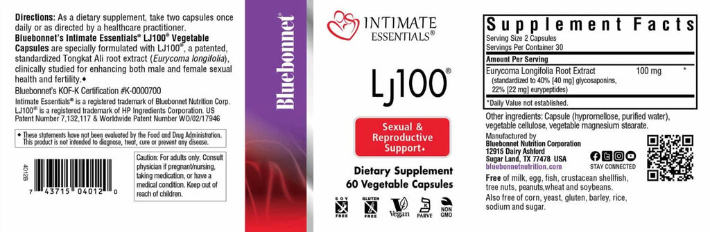 Bluebonnet Intimate Essentials Tongkat Ali LJ100 - 30 Servings