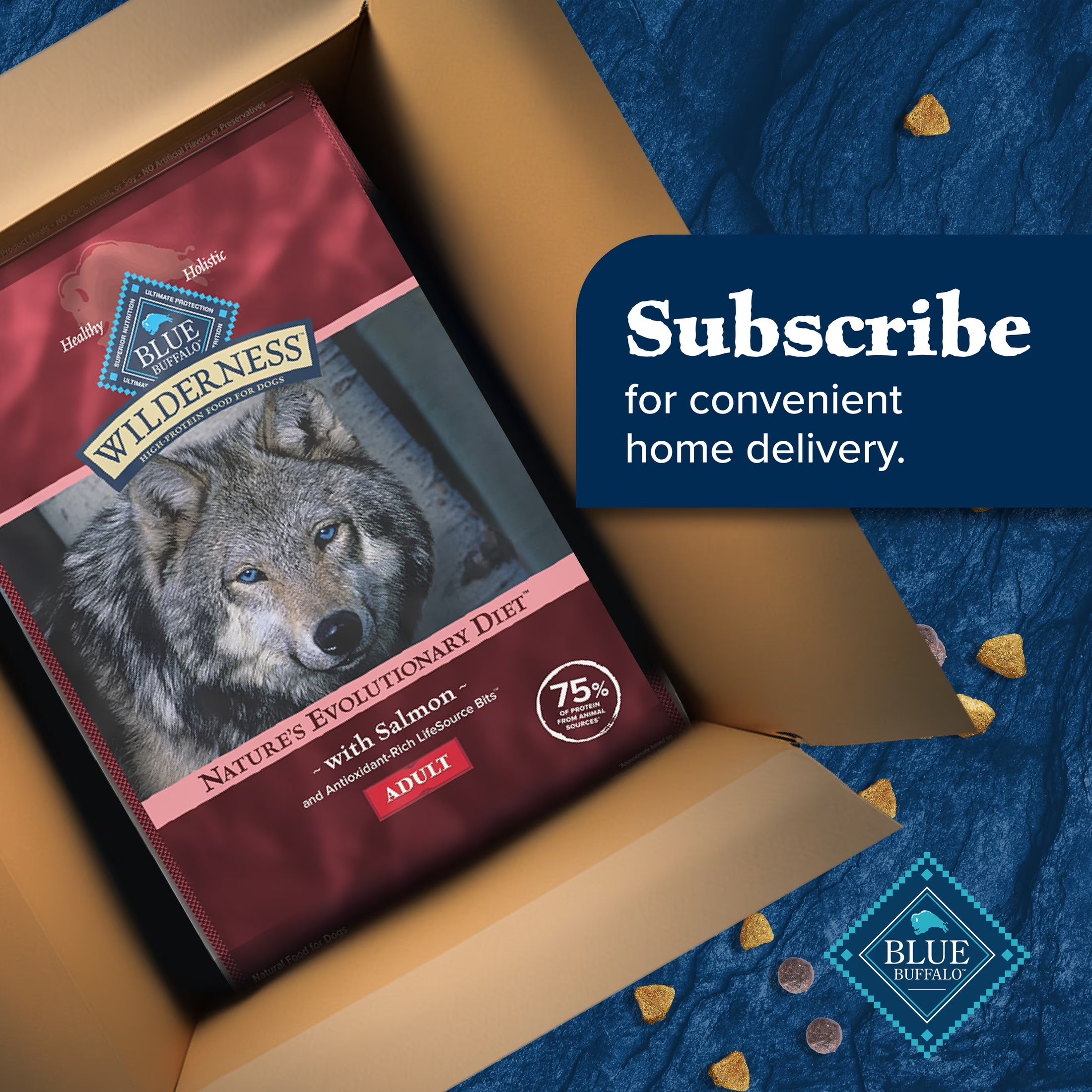 Wilderness Natural High-Protein Adult Dog Dry Food, Salmon Recipe, 24 Lb.