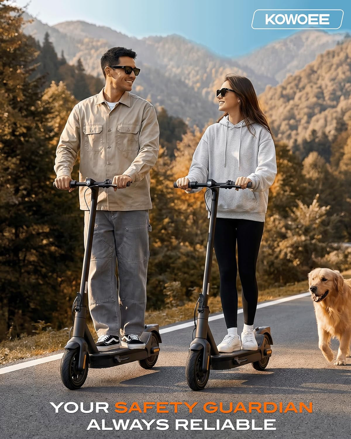 Electric Scooter for Adults Peak 600W, 20MPH, 20 Miles Long Range, 8.5" Tire Motorized Scooters, Foldable E-Scooter Commuter with App, Dual Suspension