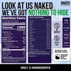 Naked Mass - Natural Weight Gainer Protein Powder - 8 LB Bulk, GMO Free, Gluten Free & Soy Free. No Artificial Ingredients - 1,250 Calories per Serving
